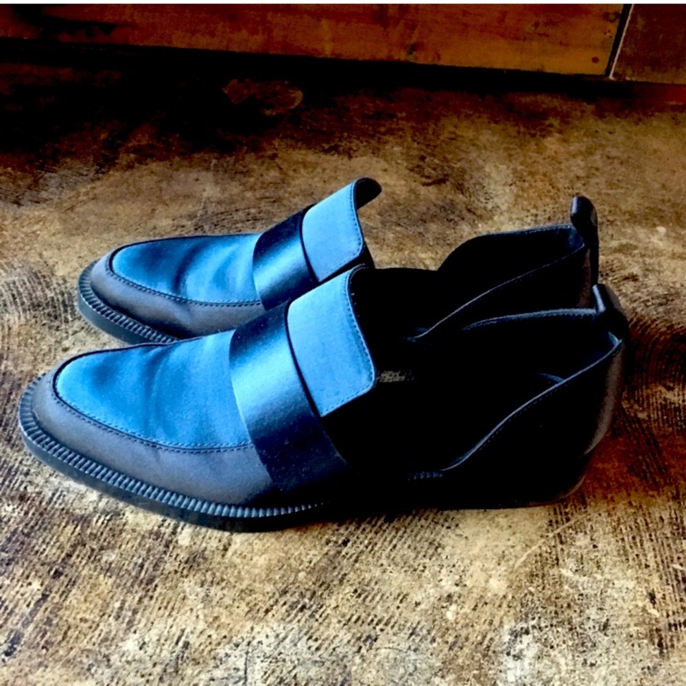 Zara satin d'orsay loafers